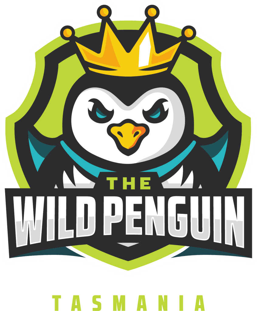 The Wild Penguin logo for the Quad Crown MTB (Mountain Bike) Stage Race in Tasmania in 2023