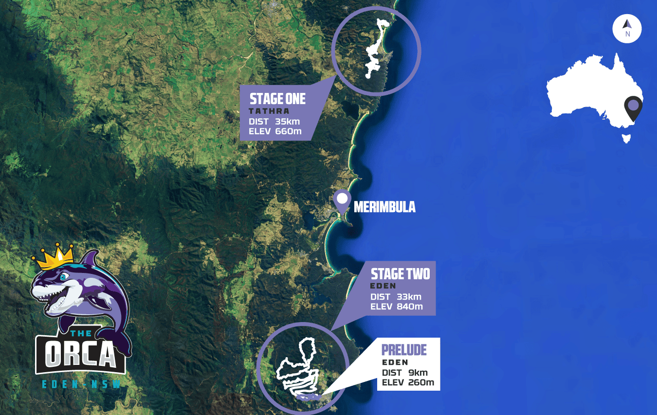 Quad Crown MTB Series - The Orca overview map